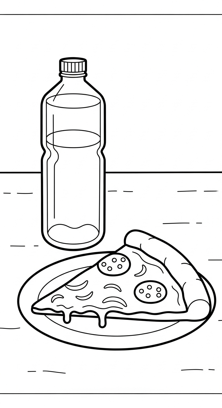 tranh tô màu pizza cho bé mới nhất