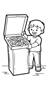 tải file tranh tô màu pizza