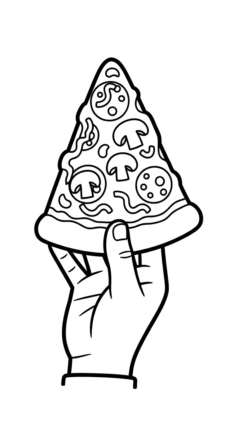 tải file hình tô màu pizza