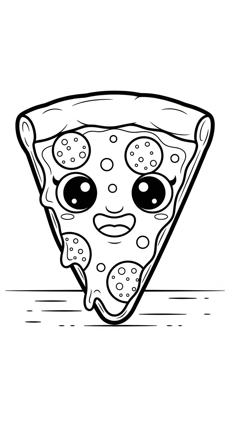 hình tô màu pizza cho bé 7 tuổi miễn phí