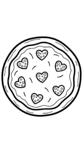 tranh tô màu pizza cho bé 3 tuổi