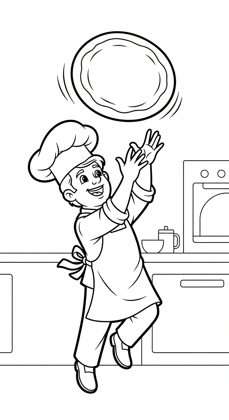 in hình tô màu pizza cho bé 3 tuổi 1