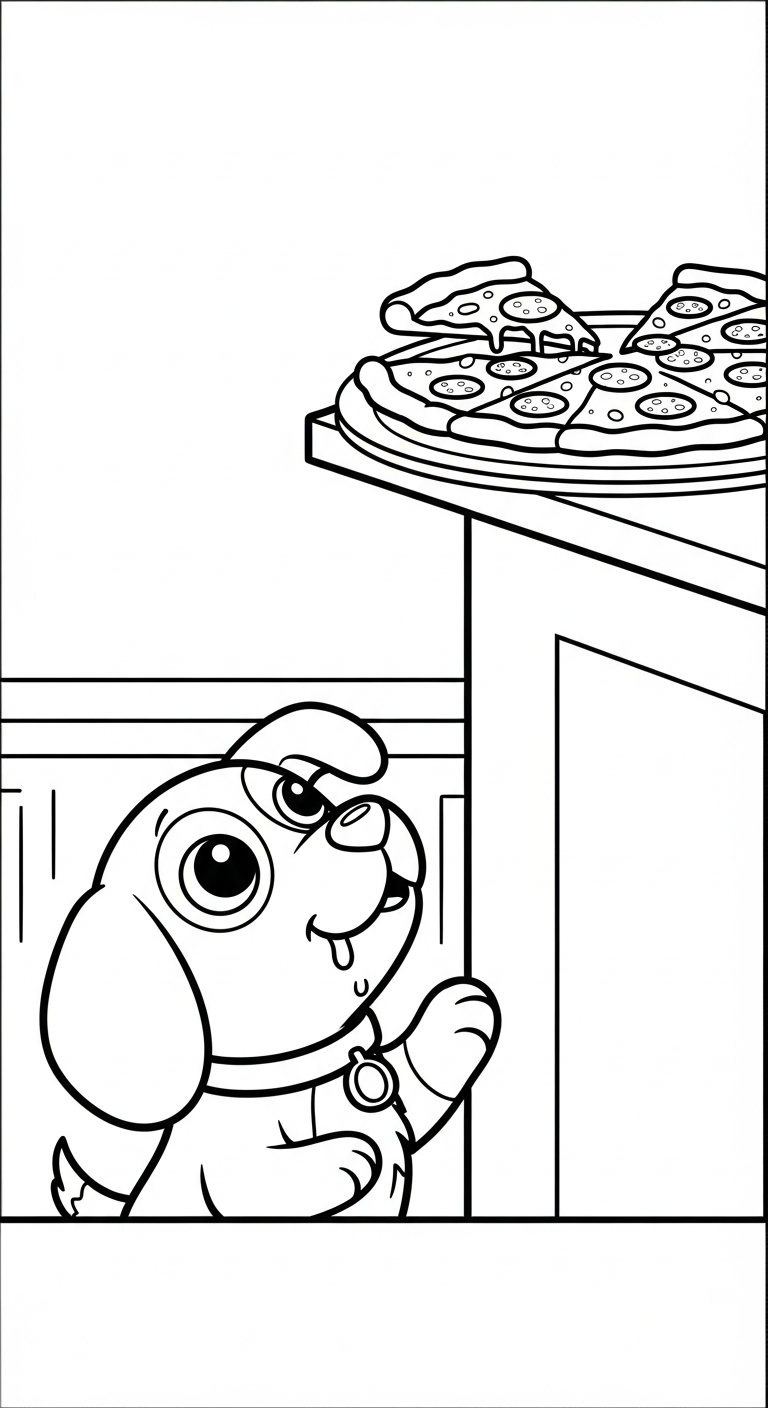 tranh tô màu pizza cho trẻ em 2