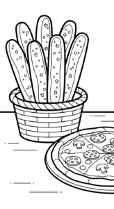 tranh tô màu pizza miễn phí