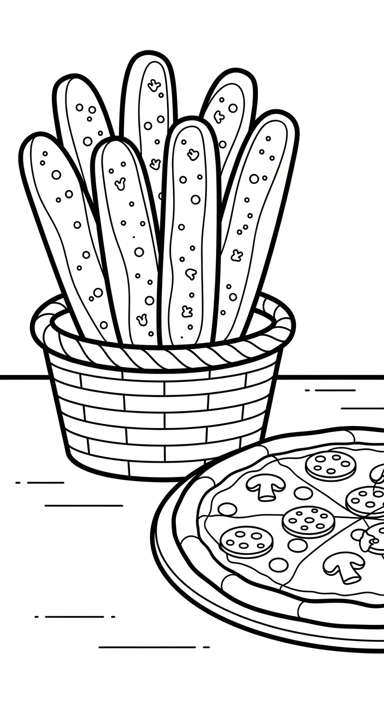 tranh tô màu pizza miễn phí