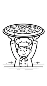 tải file tranh tô màu pizza