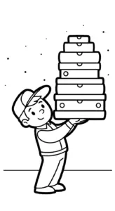 download hình tô màu pizza miễn phí