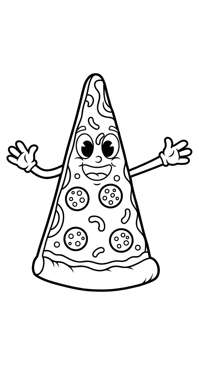 hình tô màu pizza pdf