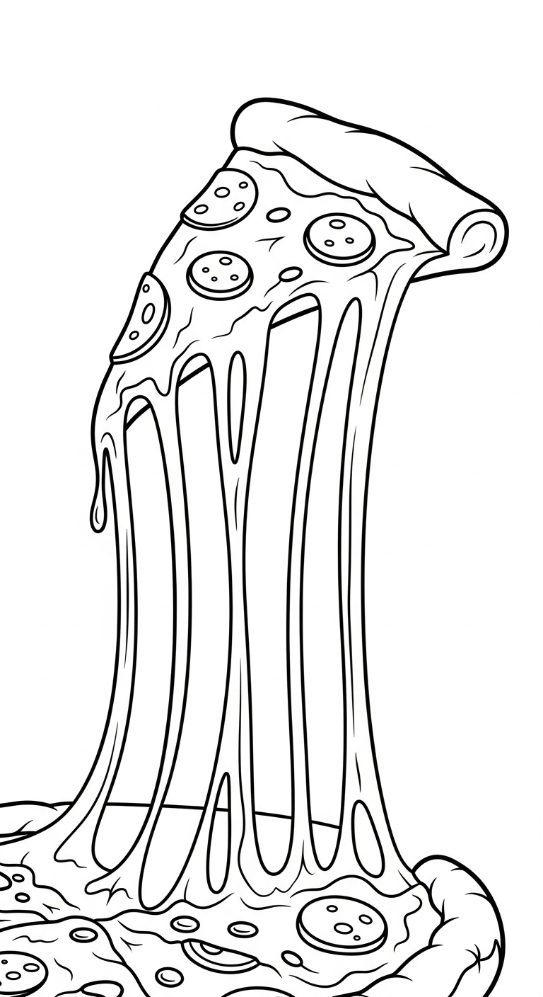 tải hình tô màu pizza cho bé 7 tuổi