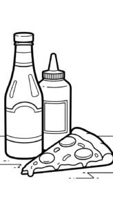 in hình tô màu pizza cho bé 8 tuổi