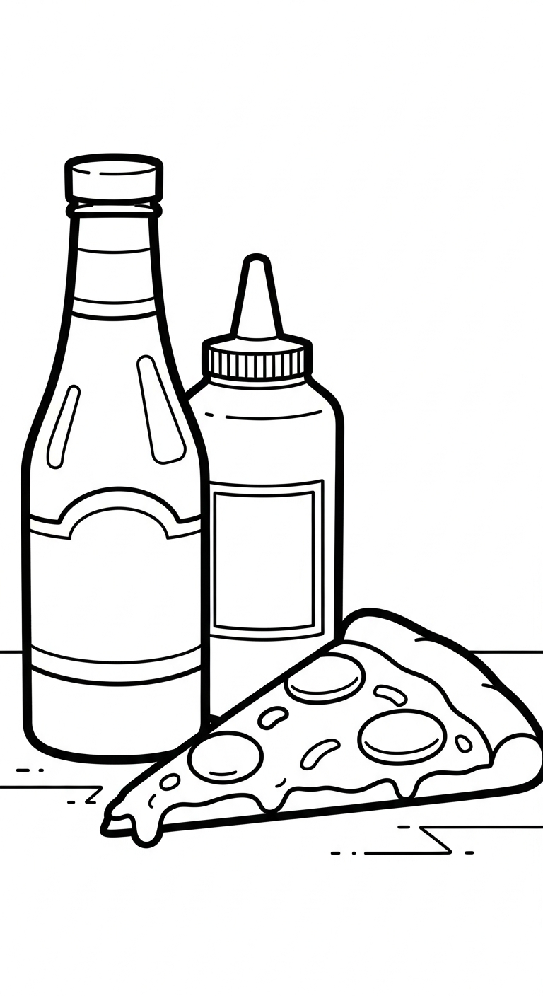 in hình tô màu pizza cho bé 8 tuổi 1