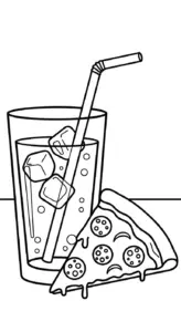 tải hình tô màu pizza miễn phí