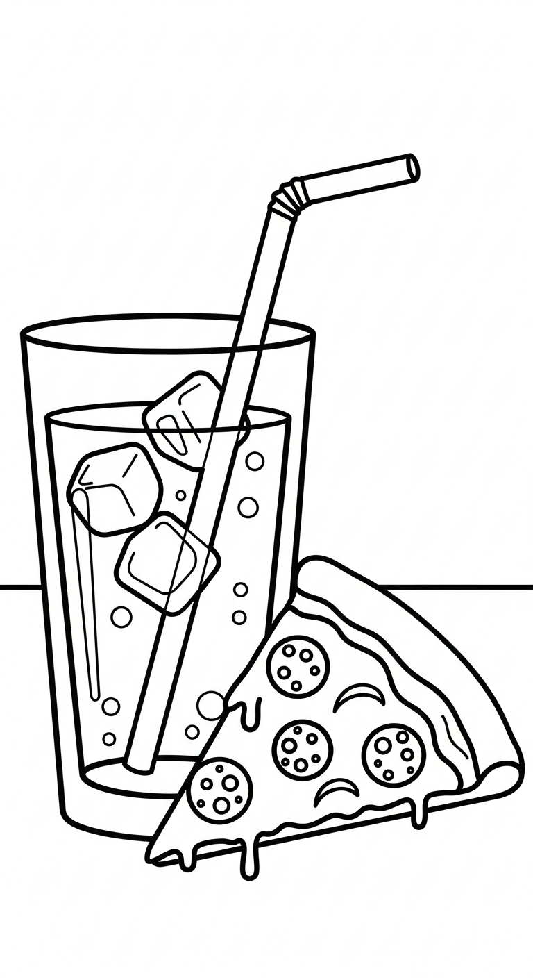 tải hình tô màu pizza miễn phí 1