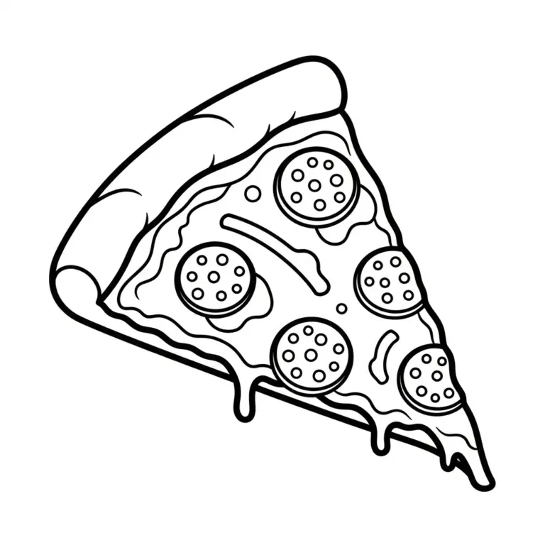 Tranh tô màu Pizza