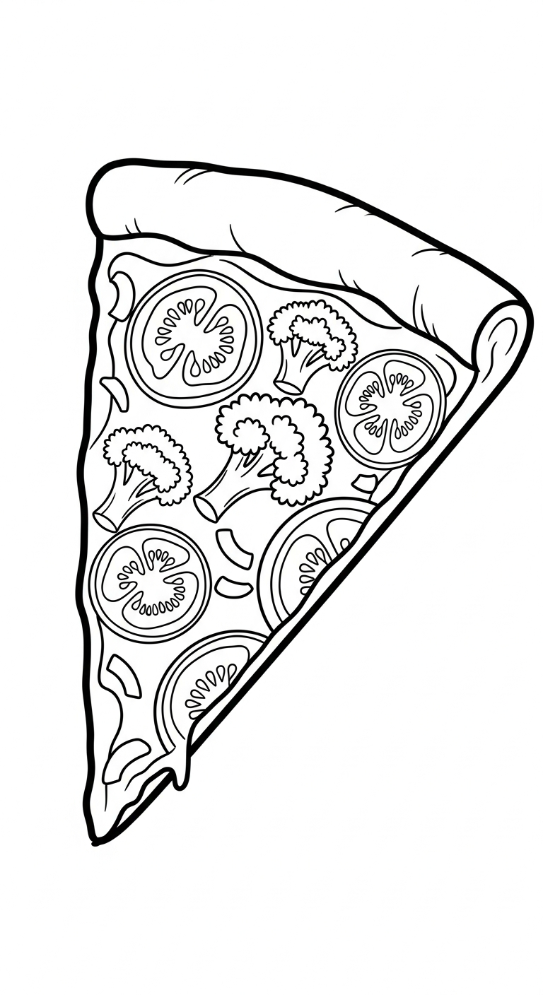 tải file tranh tô màu pizza