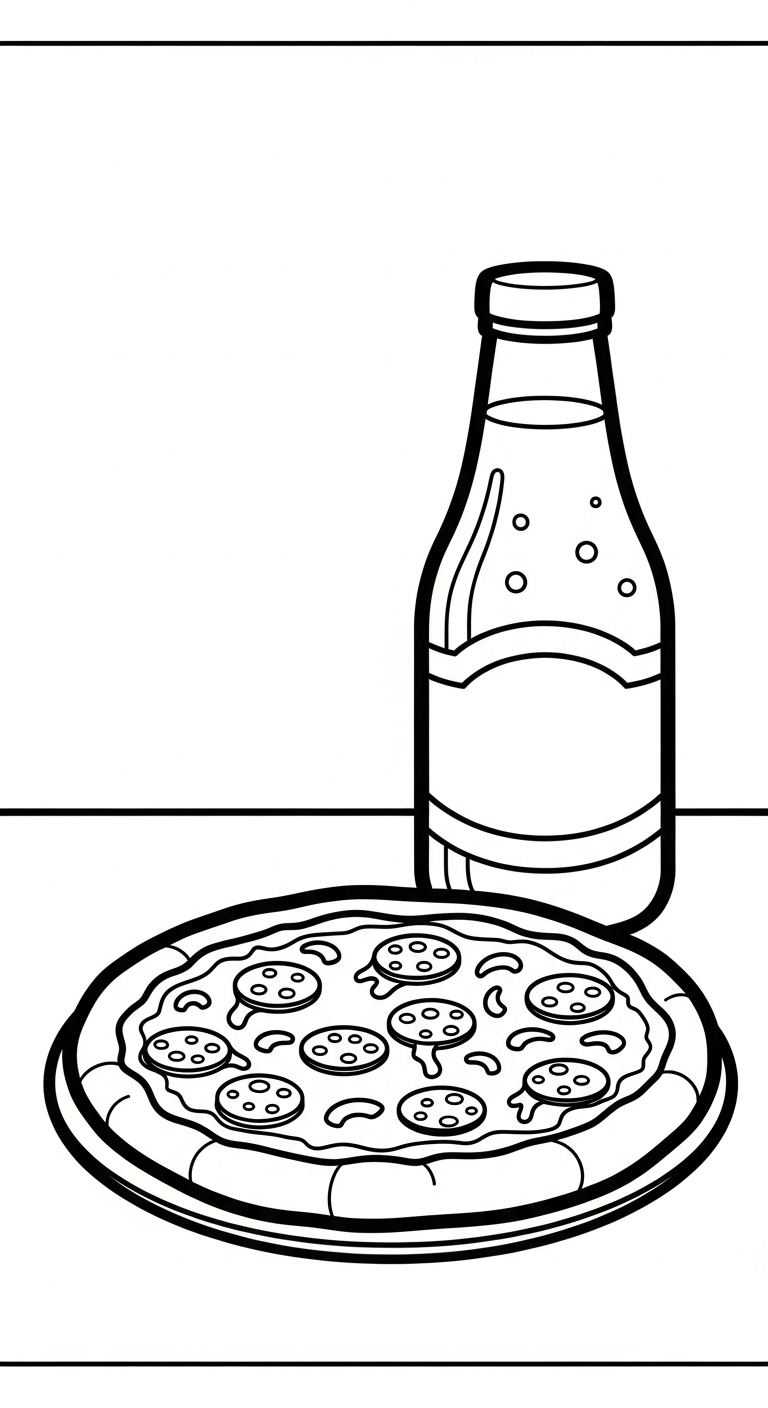 tải tranh tô màu pizza pdf