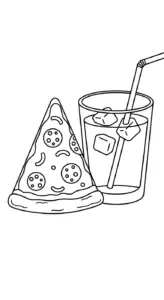 tải hình tô màu pizza cho bé 4 tuổi