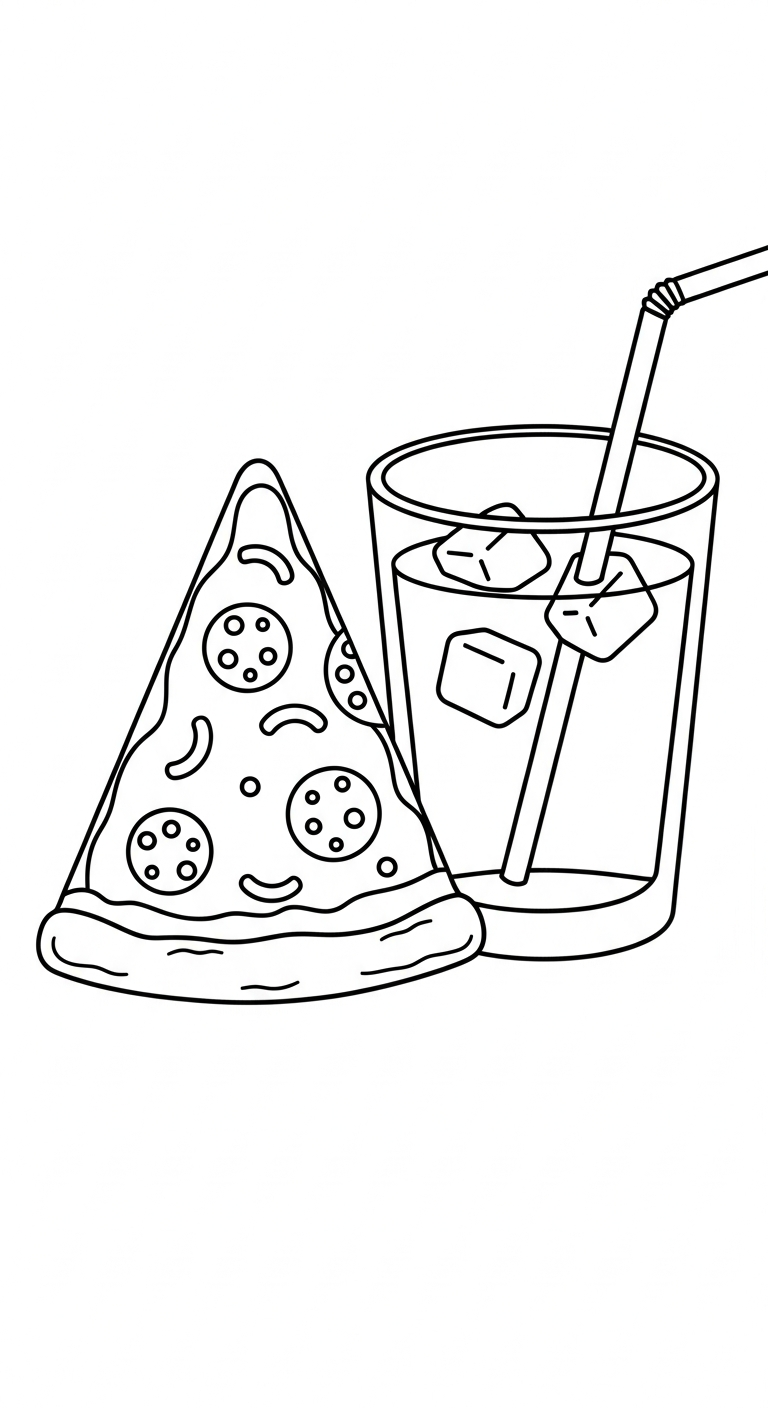 tải hình tô màu pizza cho bé 4 tuổi