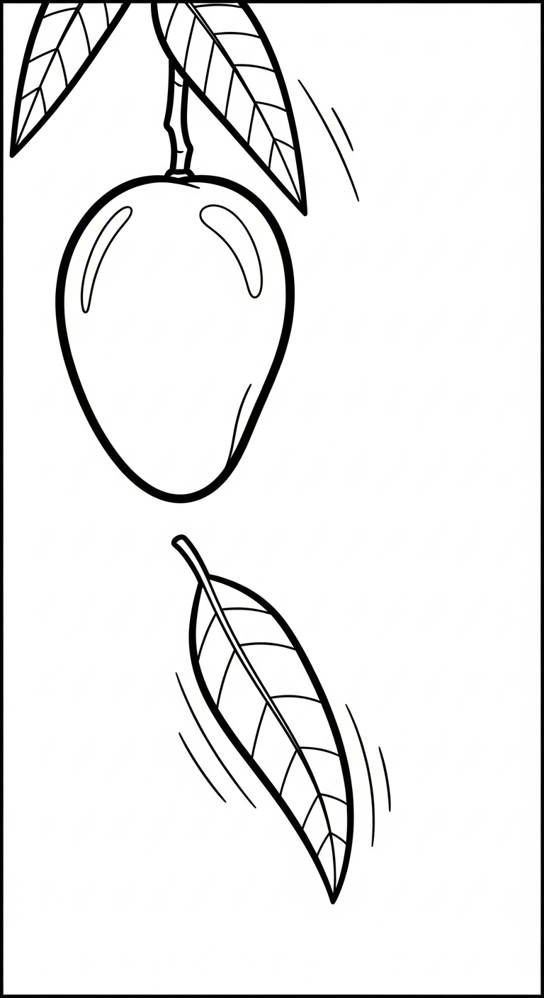 tải file hình tô màu quả xoài