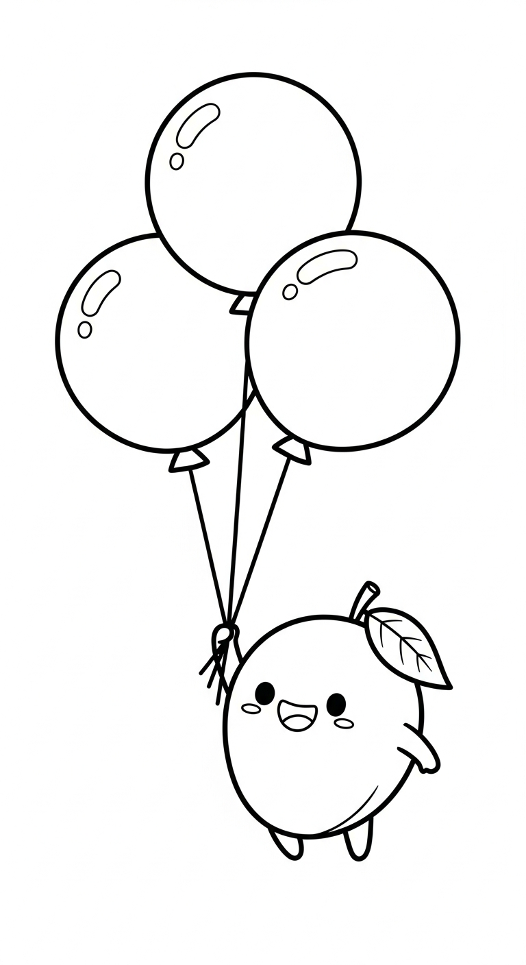 tải hình tô màu quả xoài cho bé