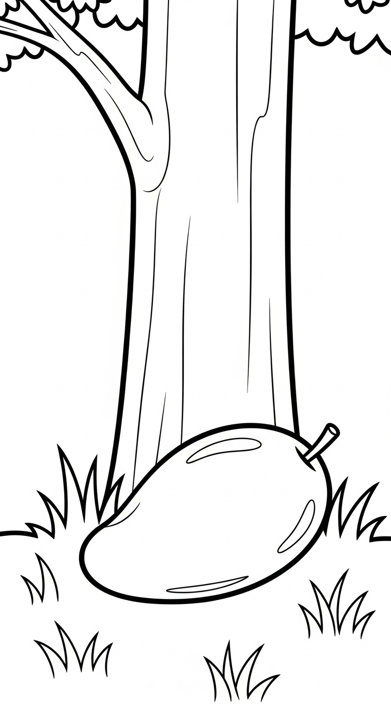 tải file hình tô màu quả xoài 1