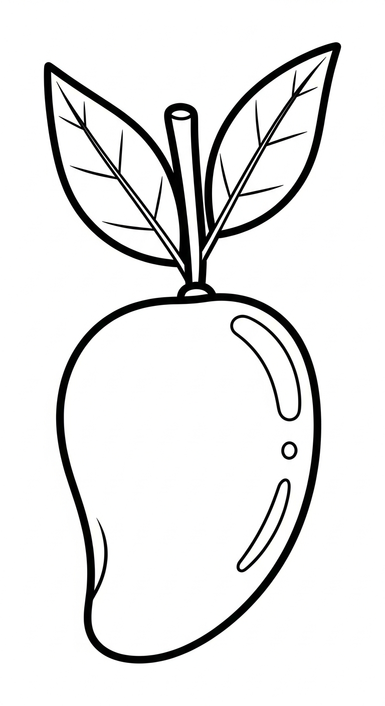 tranh tô màu quả xoài tập tô