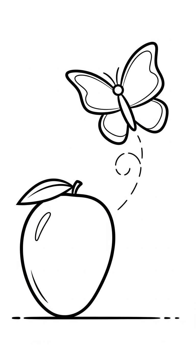 tải hình tô màu quả xoài cho bé 5 tuổi