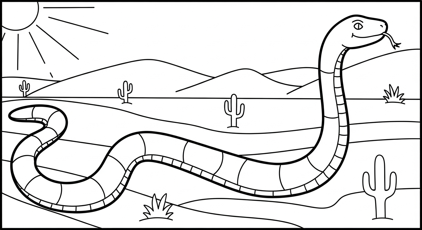 file pdf hình tô màu rắn cho bé 2