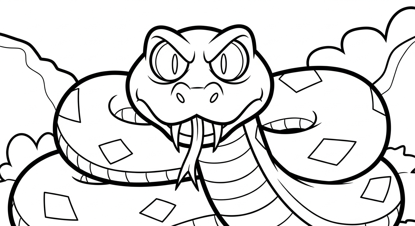 tải tranh tô màu rắn cho bé 7 tuổi 1