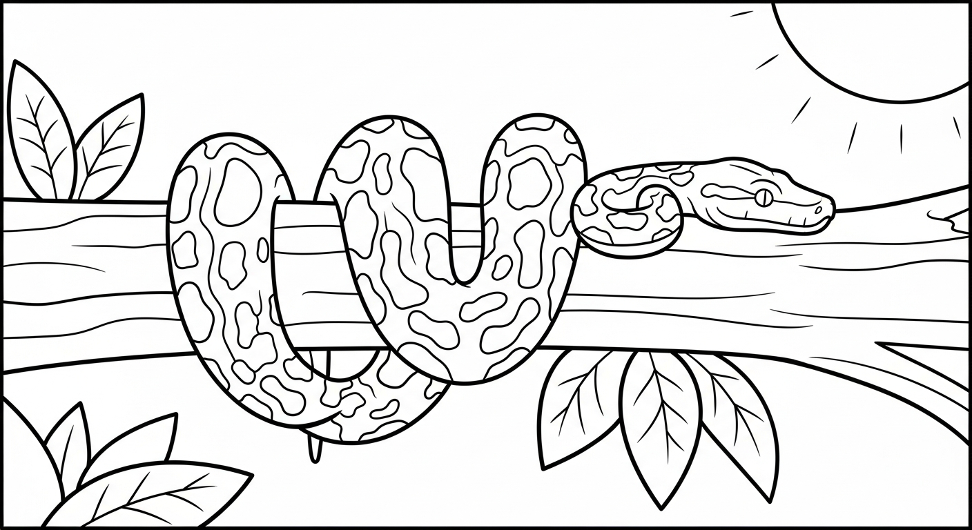 tải tranh tô màu rắn cho bé miễn phí 1