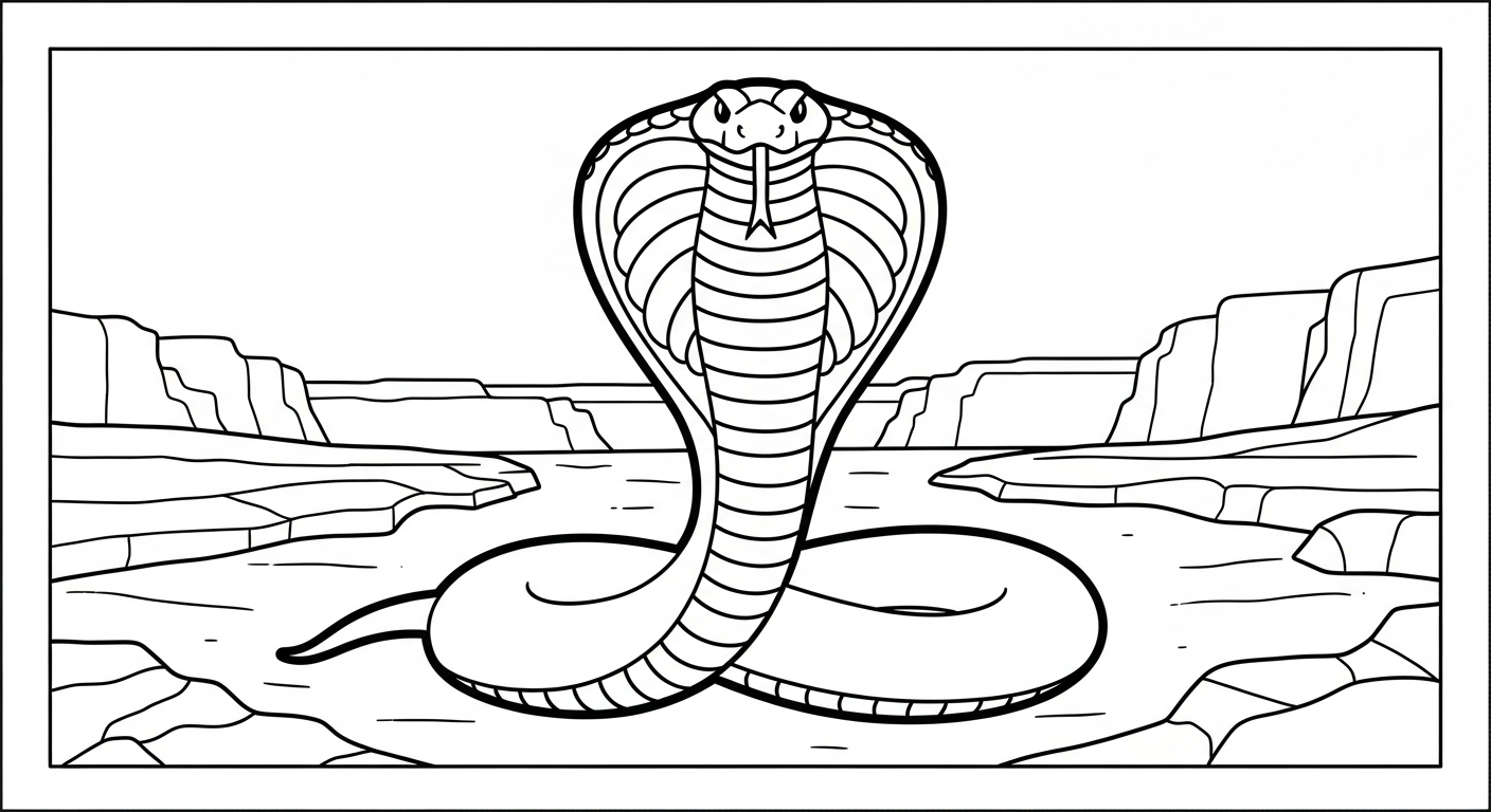 file hình tô màu rắn cho bé 4-5 tuổi