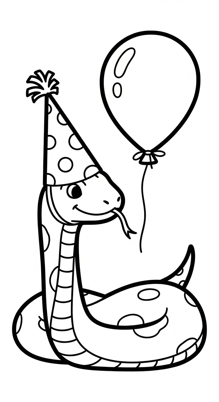 in tranh tô màu rắn 1