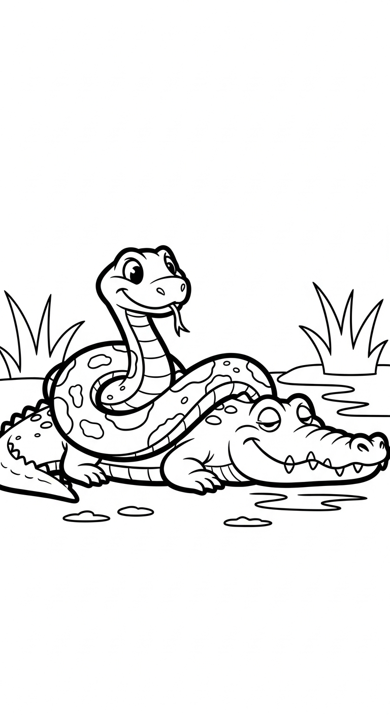 tranh tô màu rắn cho bé 8 tuổi