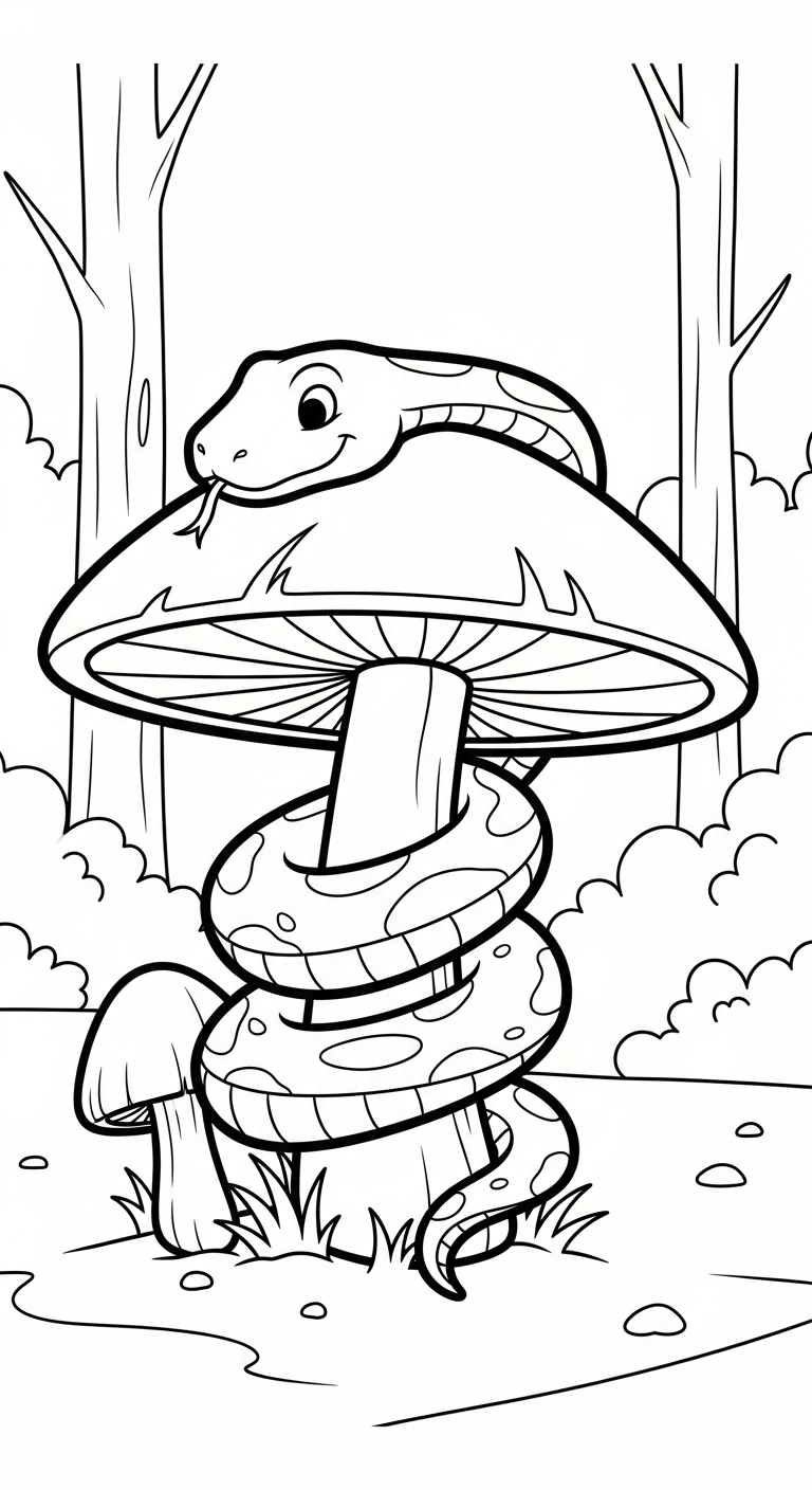 tranh tô màu rắn cho bé 4 tuổi