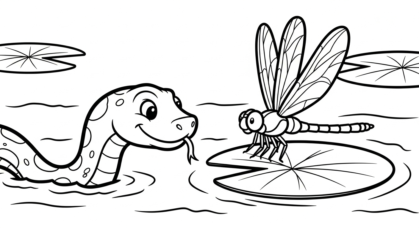 tranh tô màu rắn cho bé 3 tuổi