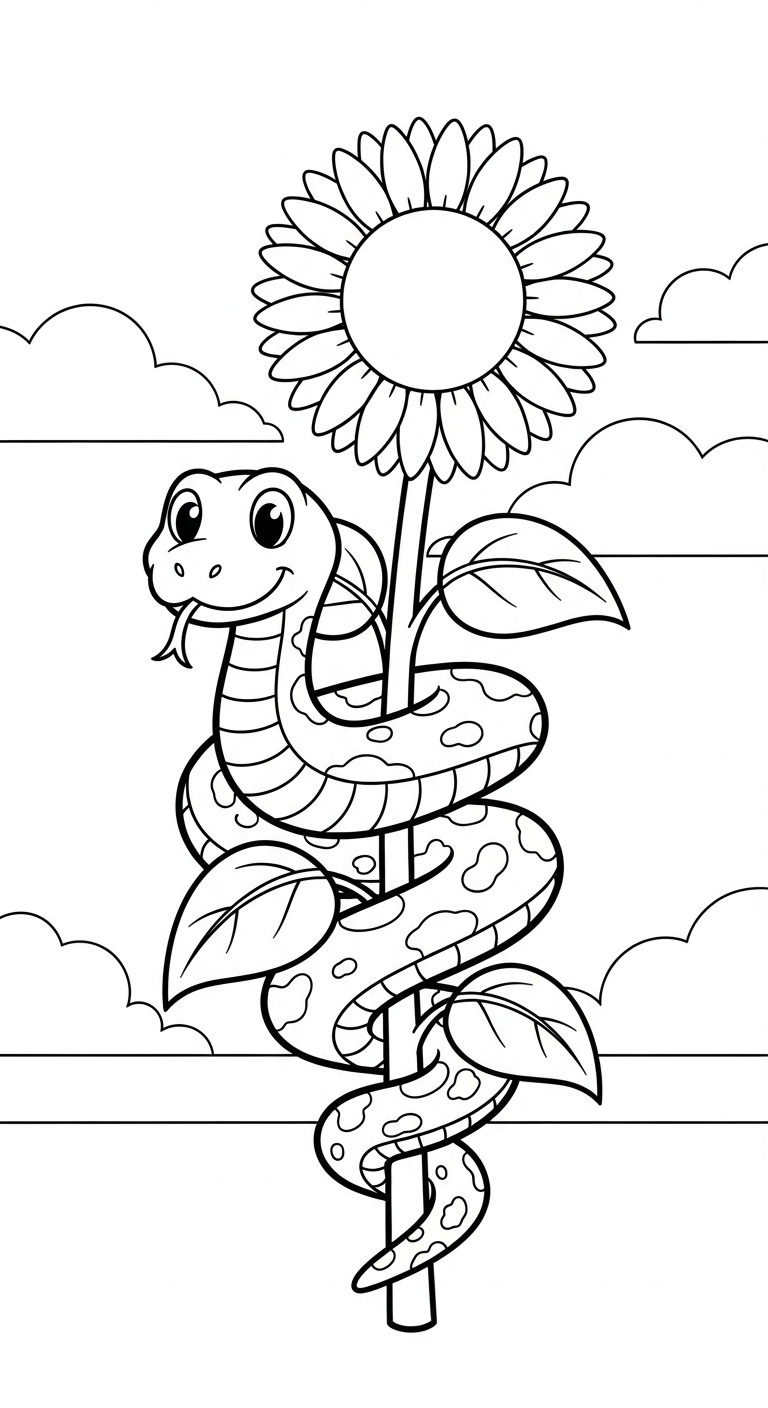 tải tranh tô màu rắn cho bé miễn phí