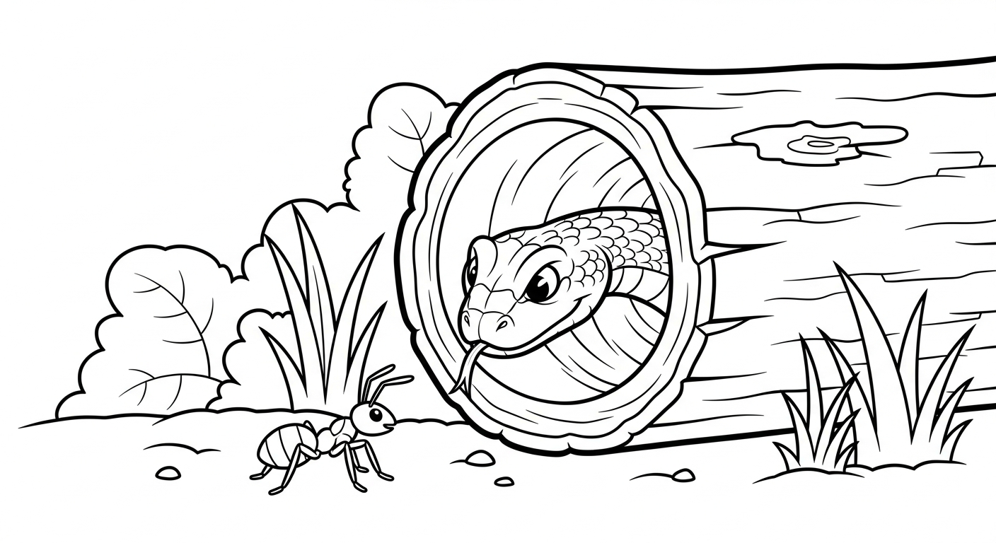 tranh tô màu rắn cho bé đơn giản