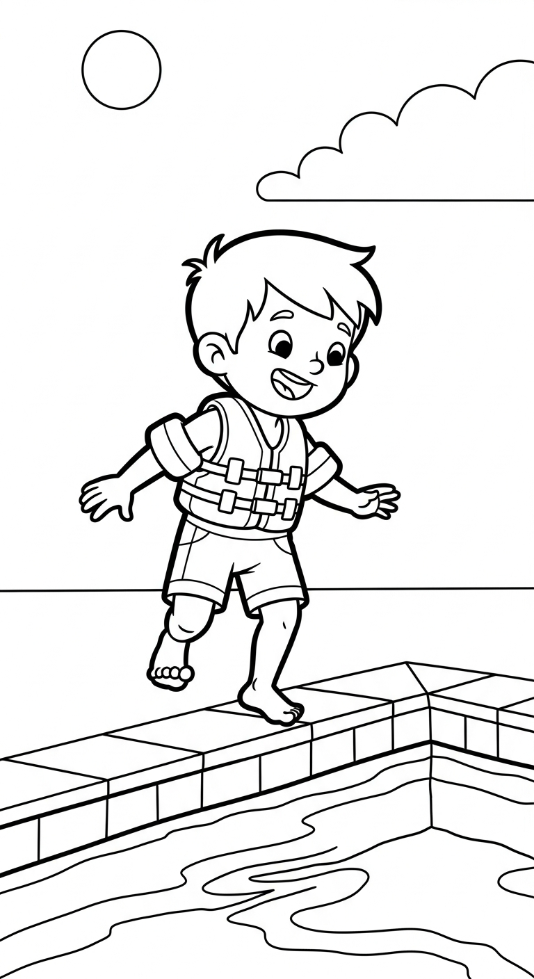 mẫu hình tô màu trang phục mùa hè cho bé