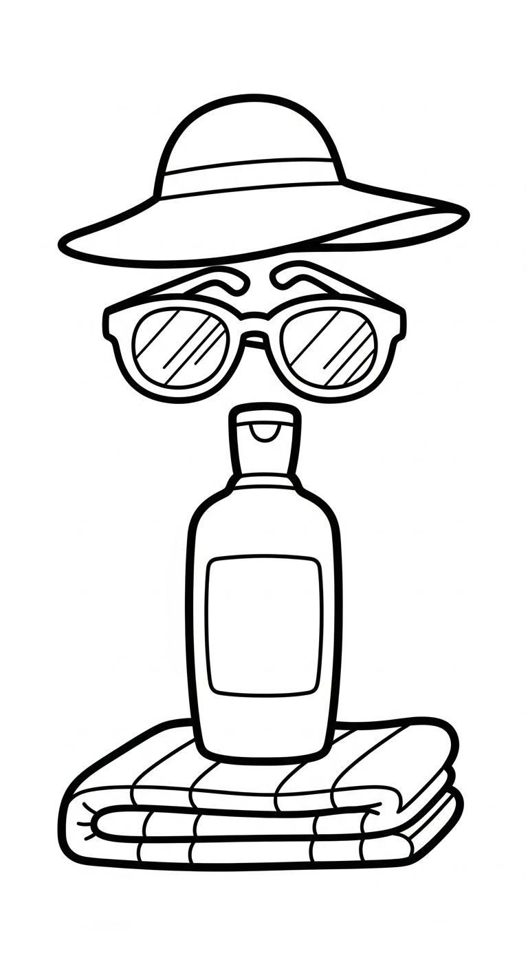 tranh tô màu trang phục mùa hè cho bé 5 tuổi