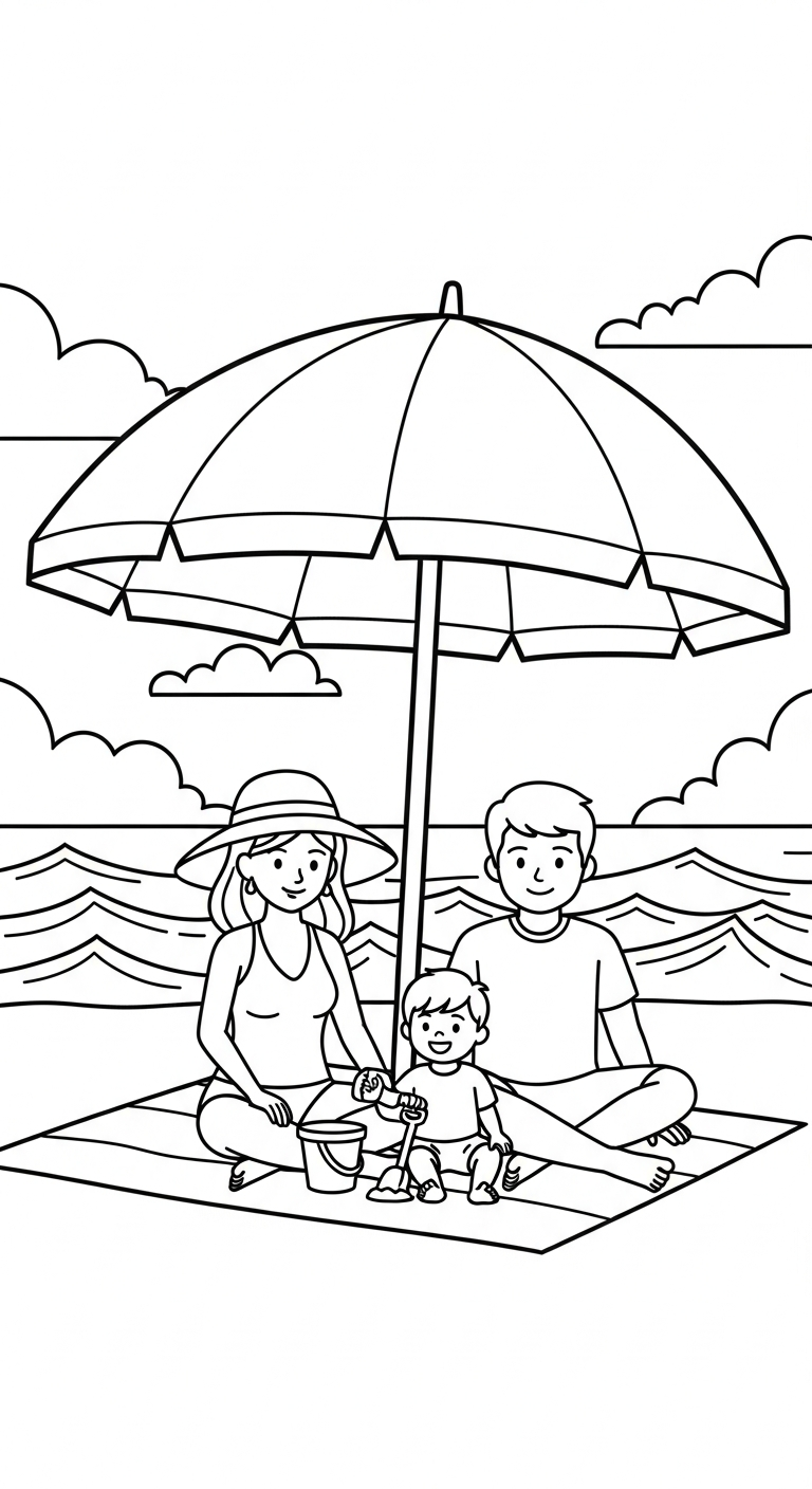 tải hình tô màu trang phục mùa hè cho bé