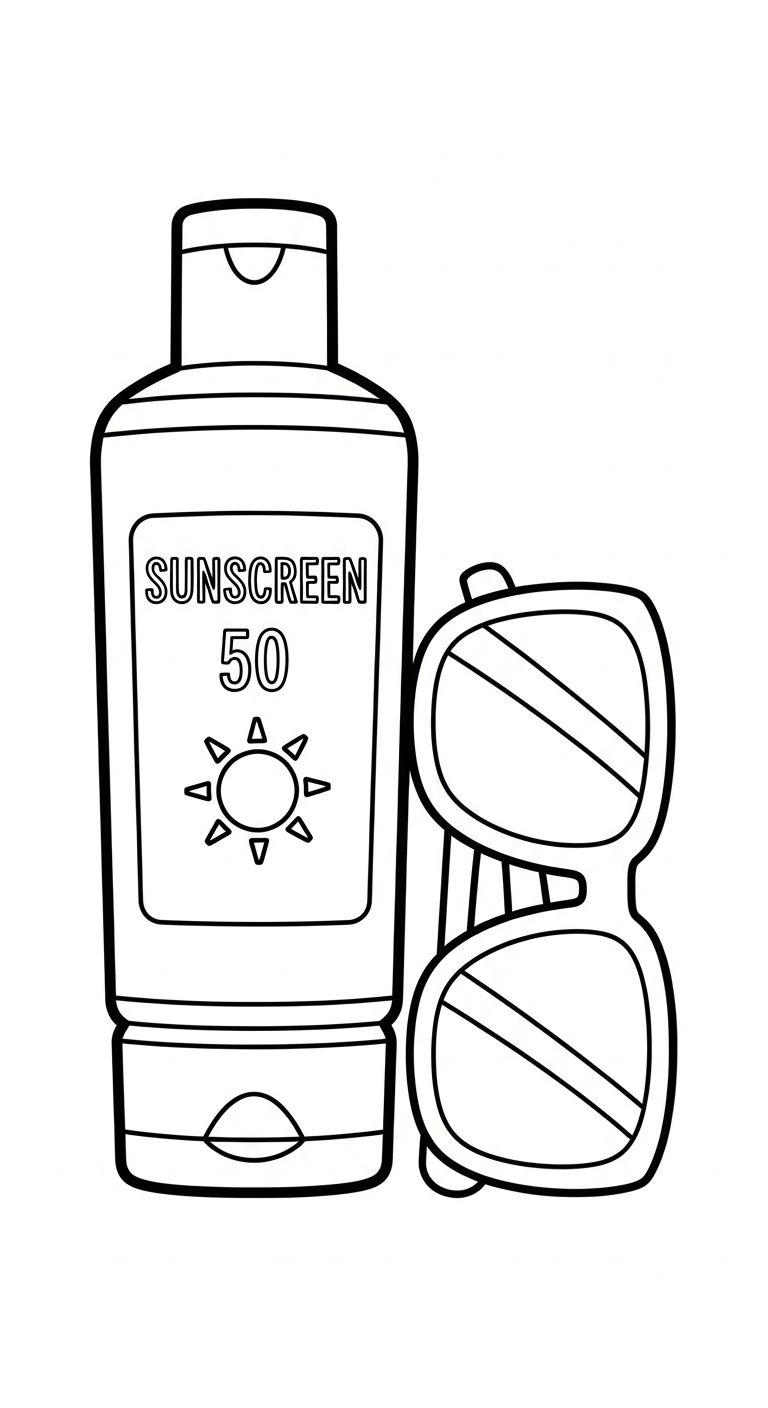 mẫu in tranh tô màu trang phục mùa hè cho bé