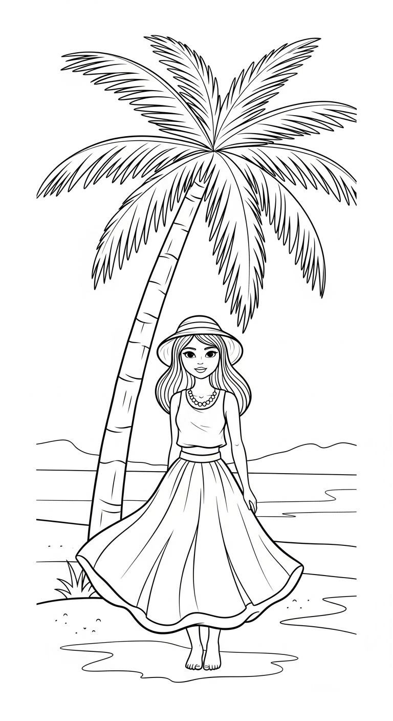 in tranh tô màu trang phục mùa hè cho bé 3 tuổi 1