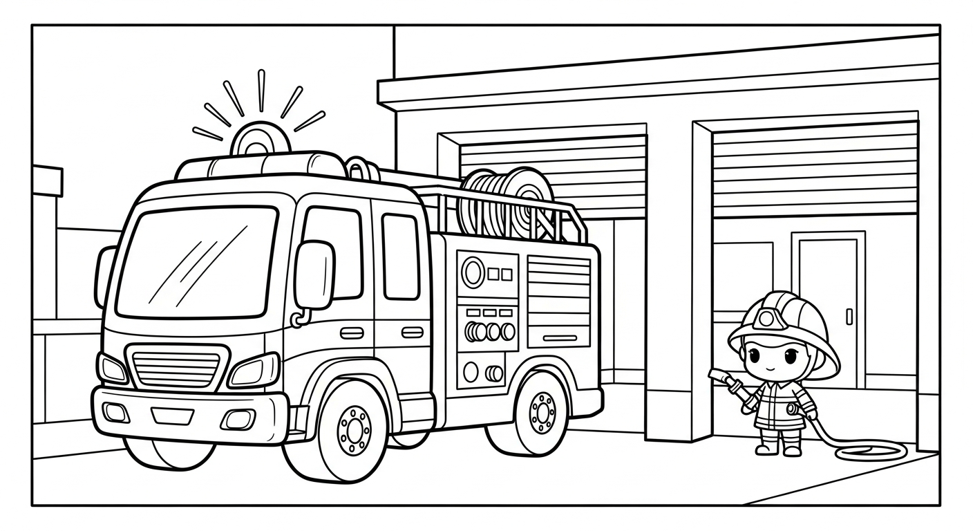 hình tô màu xe cứu hoả pdf