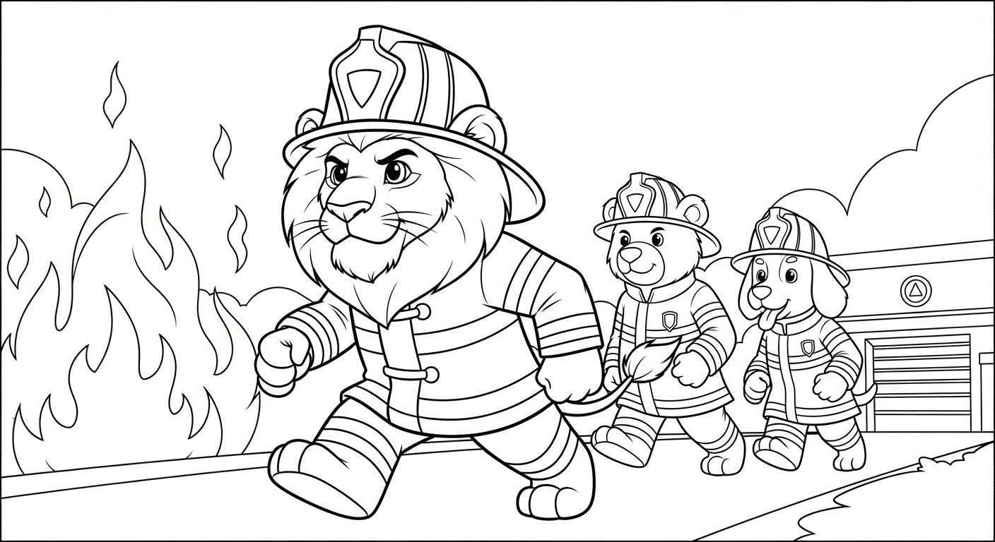 tải tranh tô màu xe cứu hoả cho bé 7 tuổi