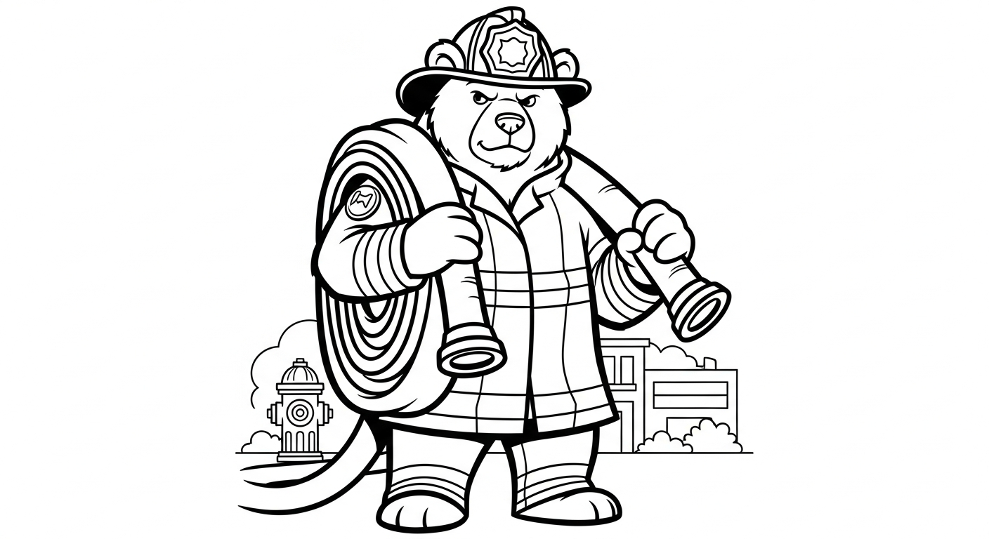 tranh tô màu xe cứu hoả cho bé 4 tuổi 1