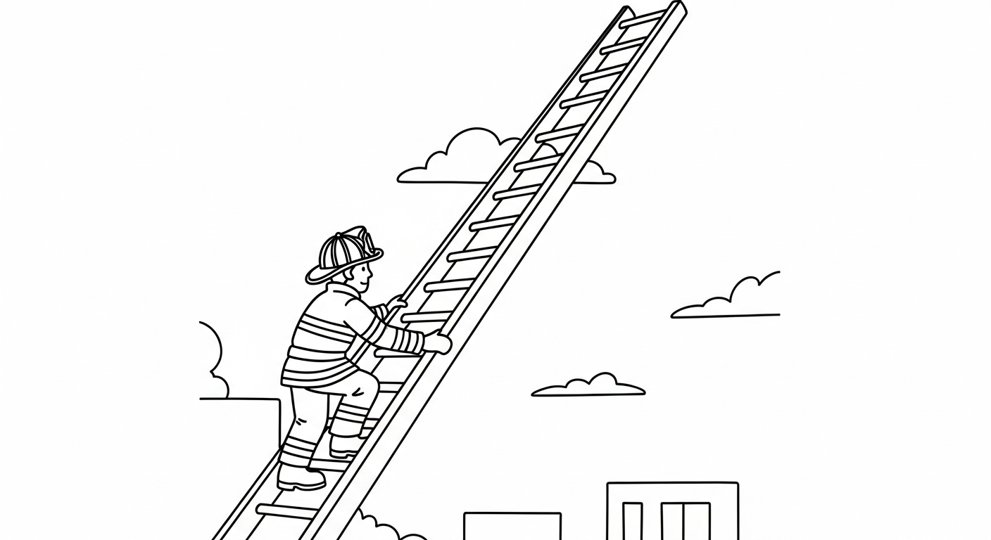 download tranh tô màu xe cứu hoả cho bé