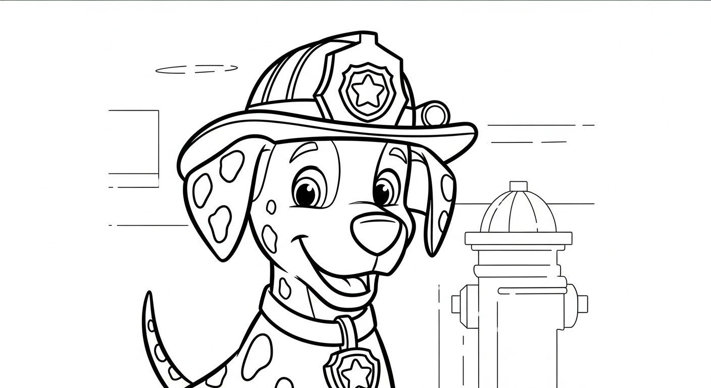 in tranh tô màu xe cứu hoả cho bé 5 tuổi