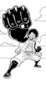 tải hình tô màu Luffy