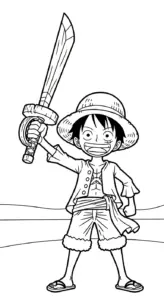 tải tranh tô màu Luffy cho bé 6 tuổi