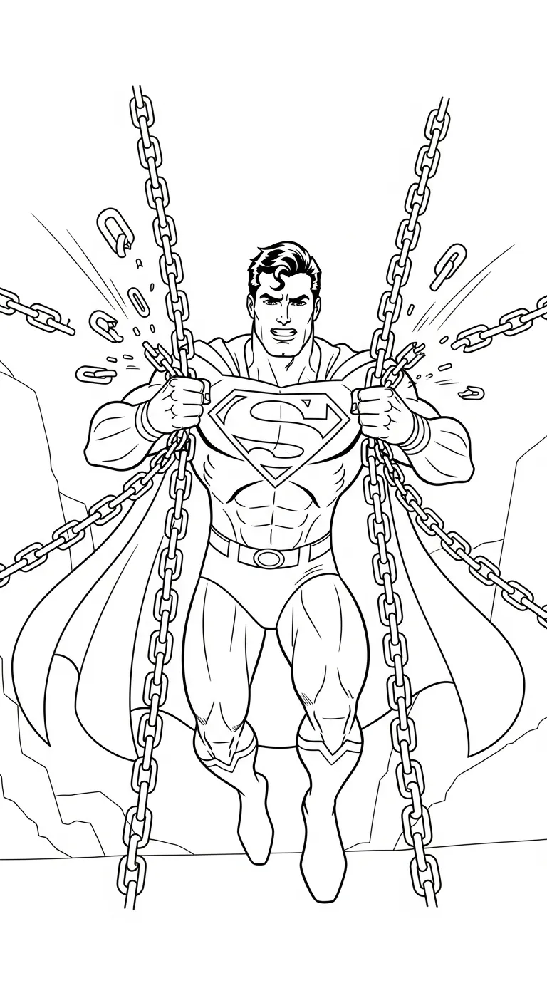 file hình tô màu Tranh Tô Màu Superman cho bé in
